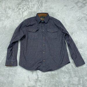 Jachs New York Button-Up Shirt Herringbone Blue/Beige Size XL shacket a1070